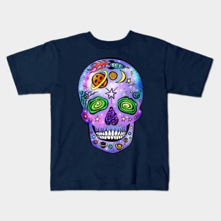 Day of the Dead Space Skull Kids T-Shirt